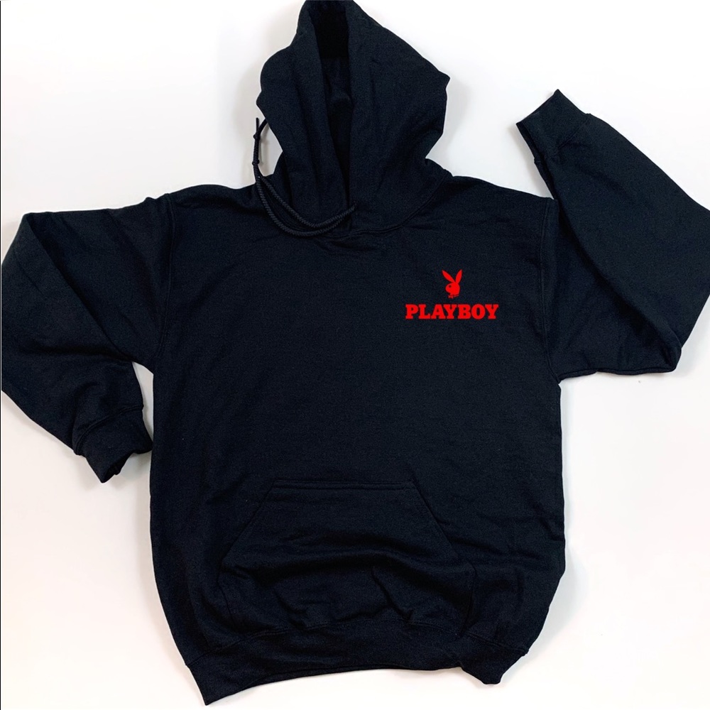 Black playboy hoodie - Picture 1 of 3
